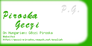 piroska geczi business card