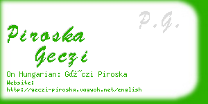 piroska geczi business card